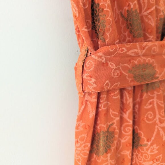 Backwoods 100% Cotton V-Neck Sleevless Tie Waist Cotton Sun Dress - Picture 13 of 15